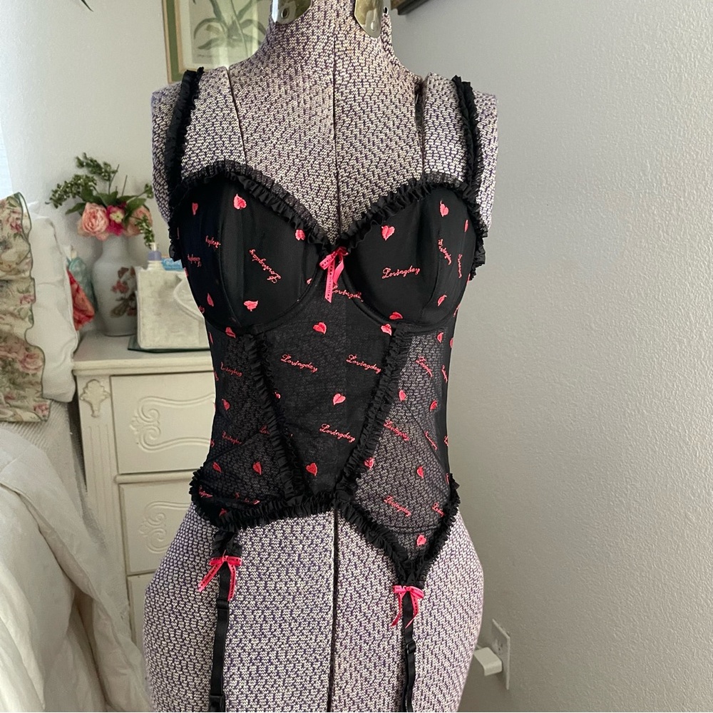 Y2K Affinitas Intimates semi sheer lingerie top